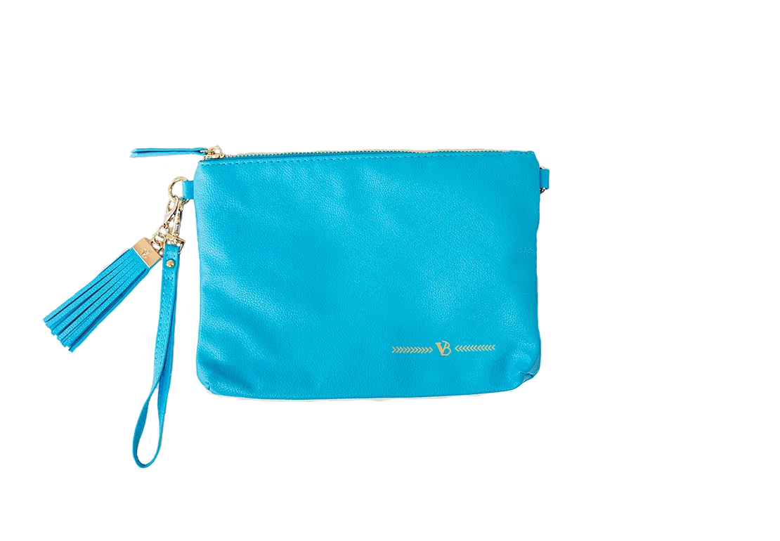 Simple Clutch- Blue Taffy