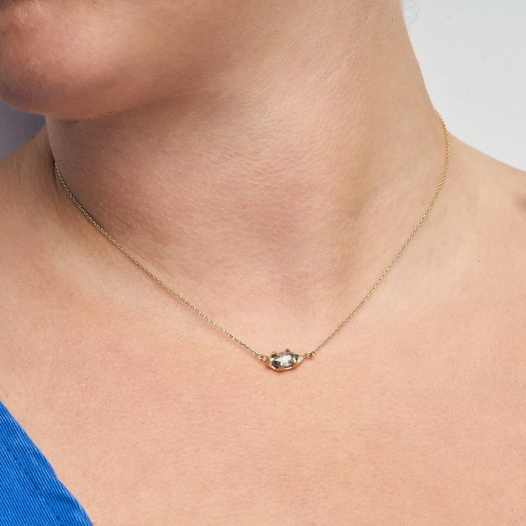 Sloan Salt and Pepper Diamond Necklace