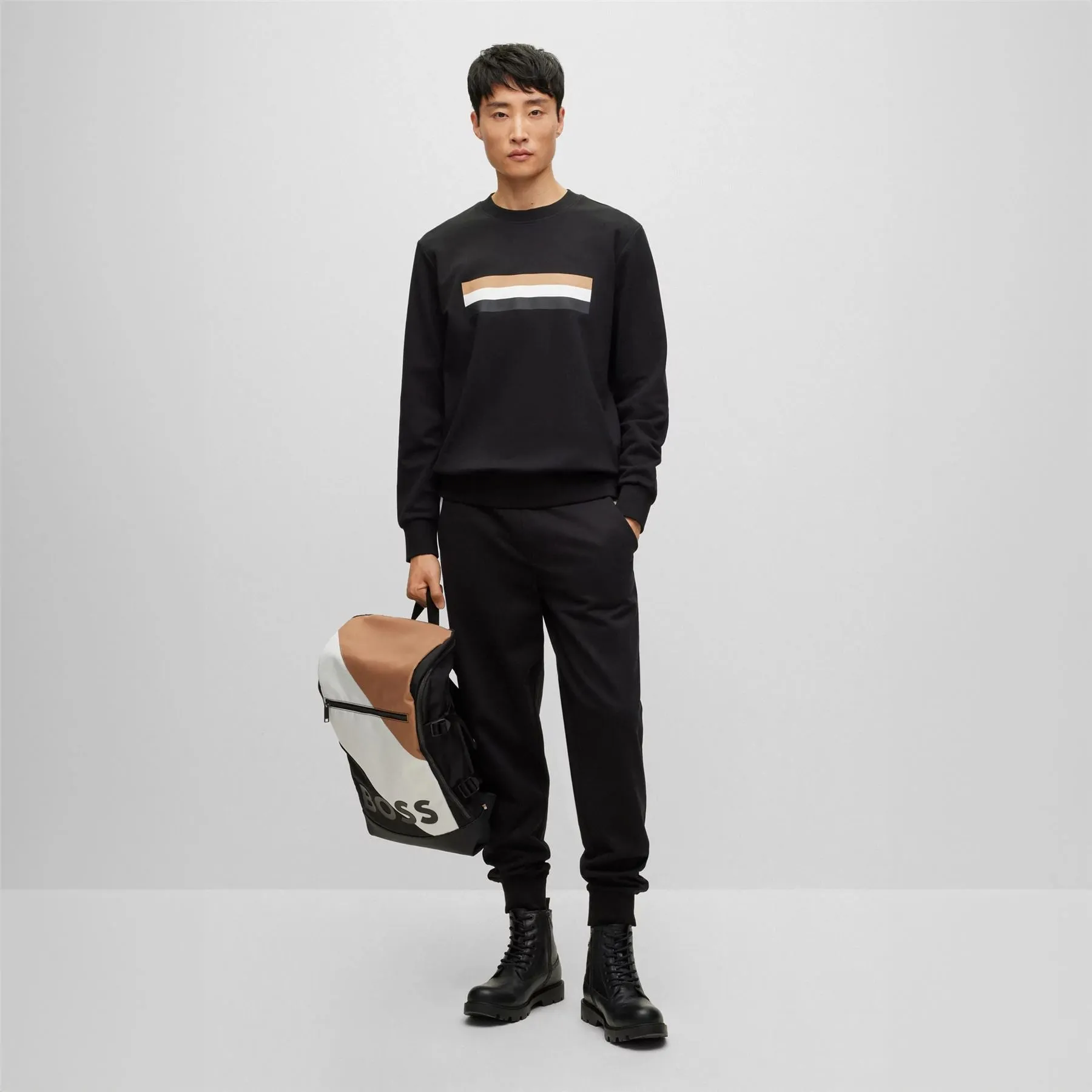 Soleri 06 Cotton Jersey Relaxed Fit Sweatshirt Black - W23