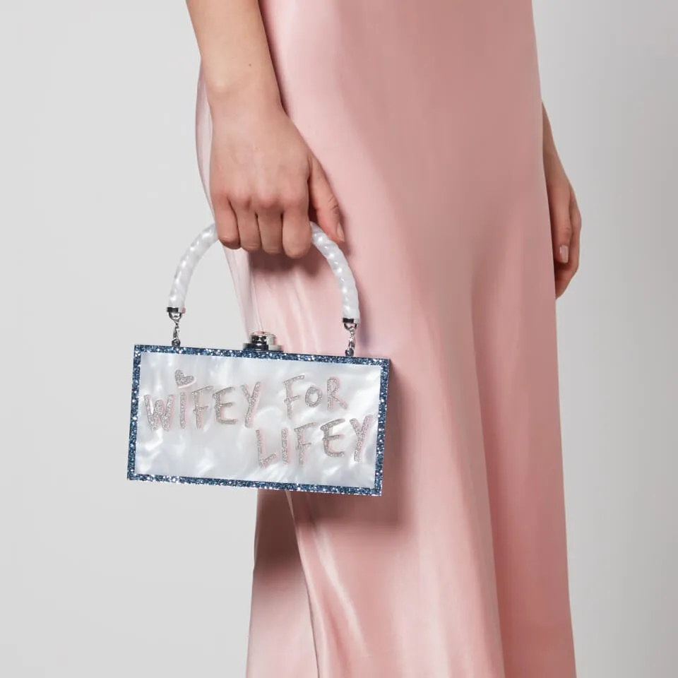 Sophia Webster Cleo Wifey For Lifey Acrylic Clutch Bag