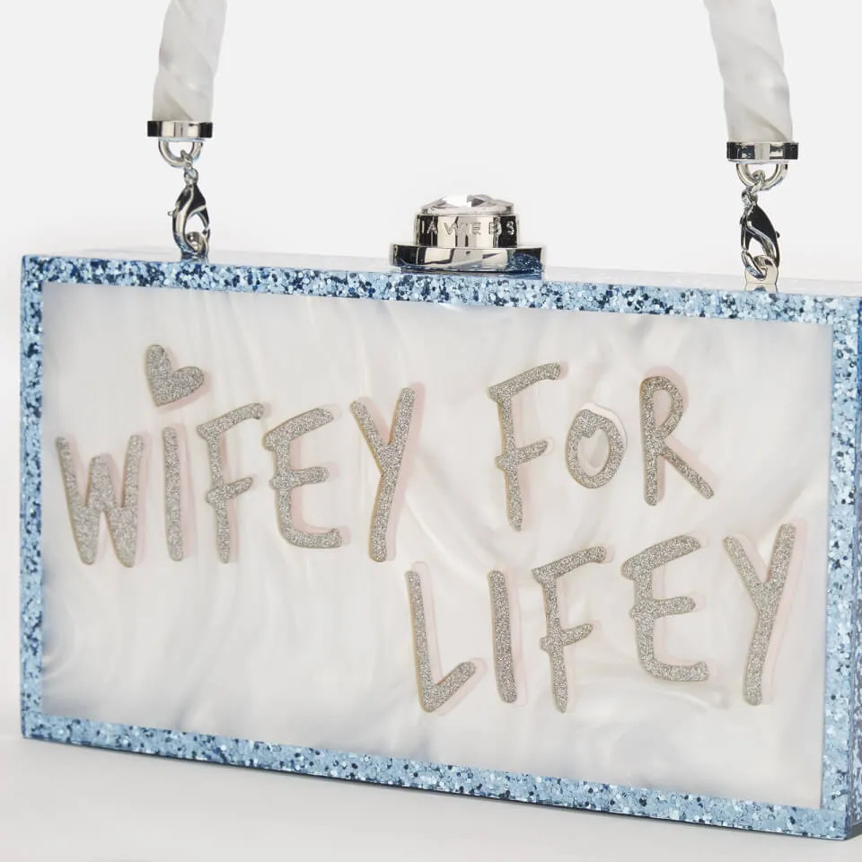 Sophia Webster Cleo Wifey For Lifey Acrylic Clutch Bag