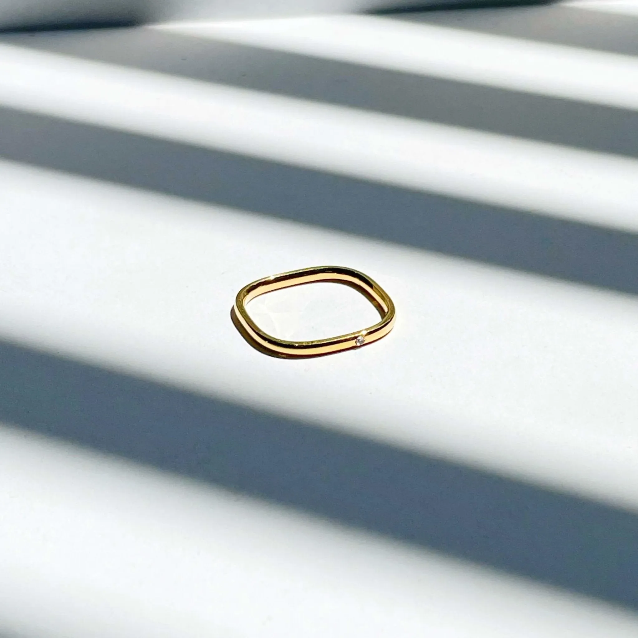 Square Minimalist SS Ring (gold)