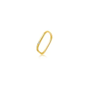 Square Minimalist SS Ring (gold)