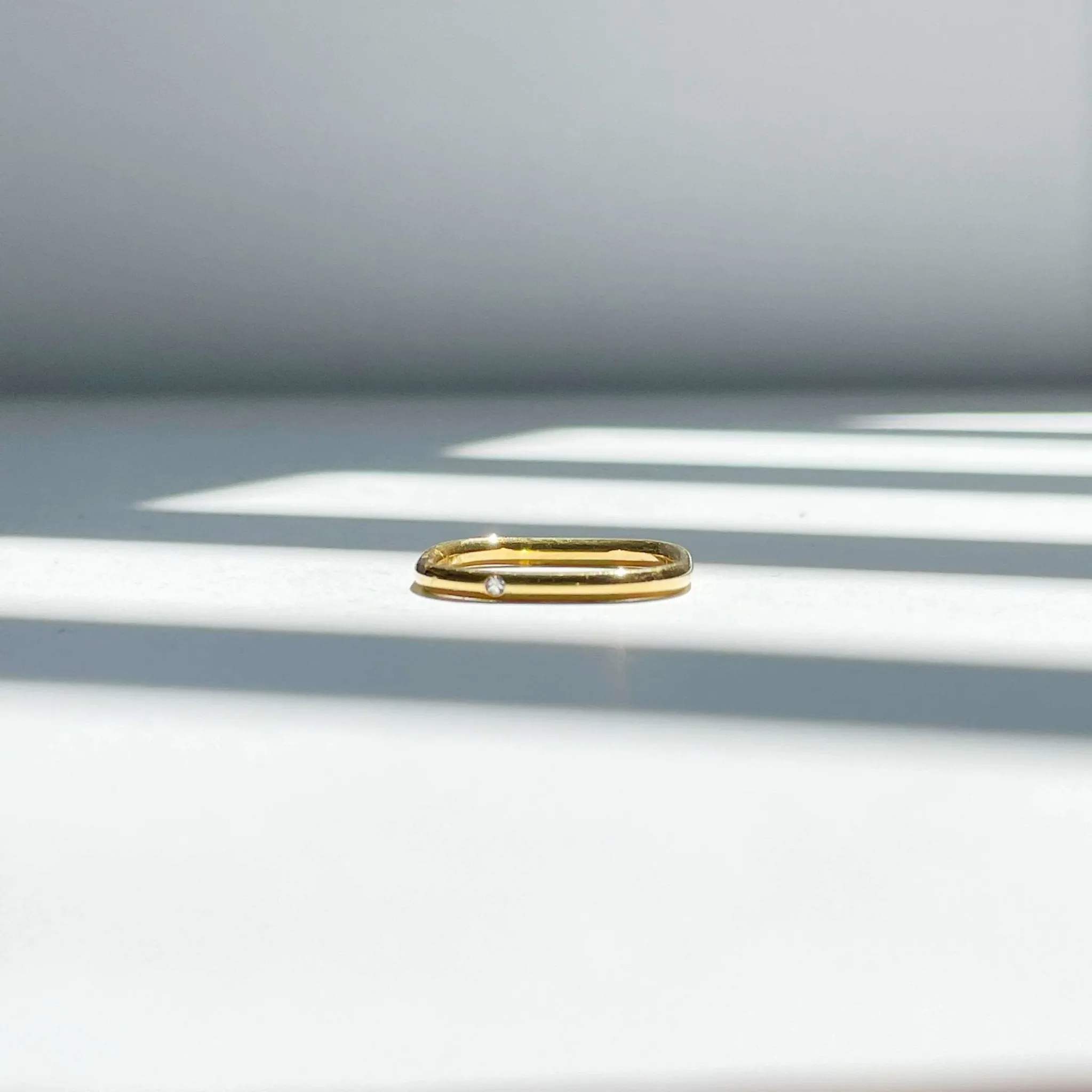 Square Minimalist SS Ring (gold)