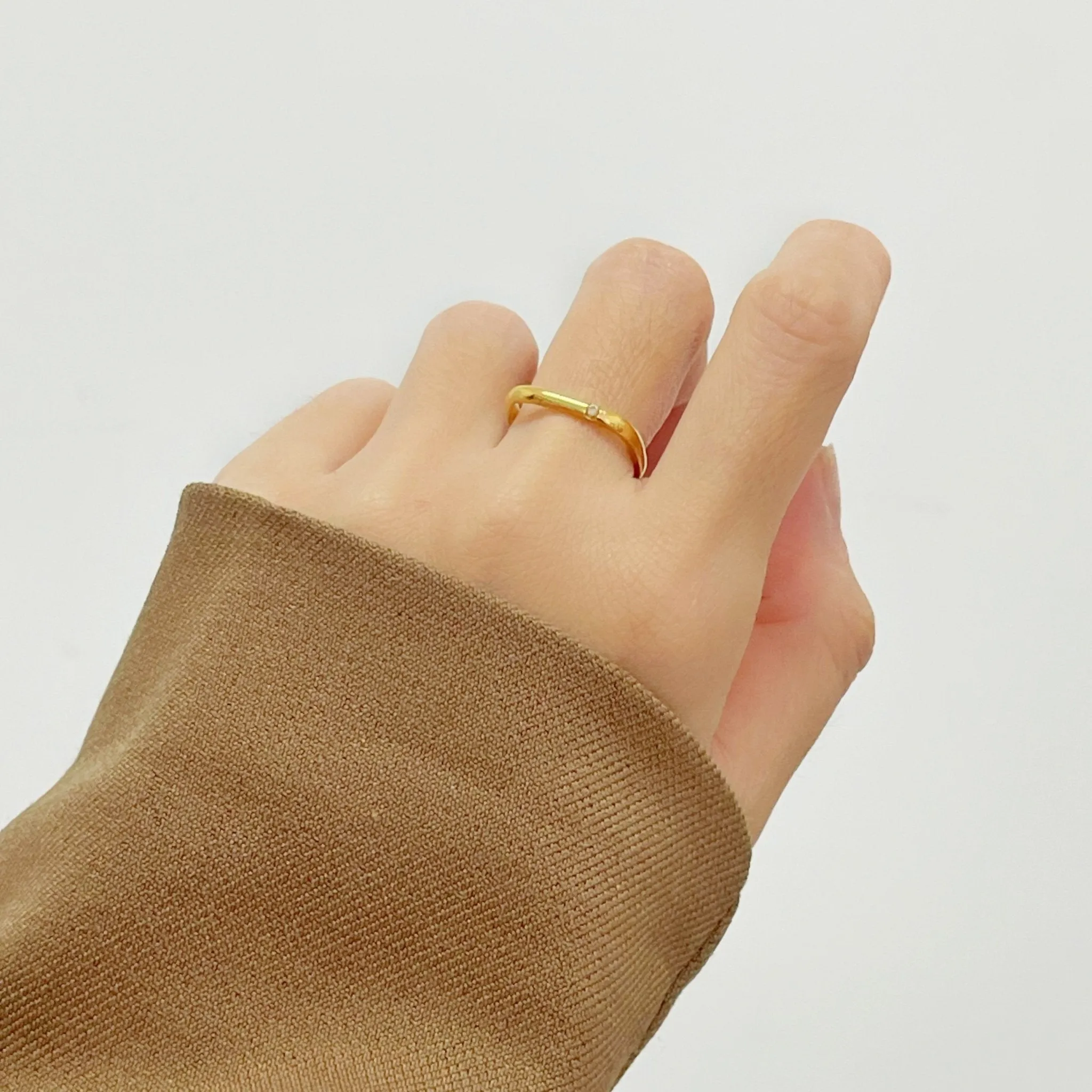 Square Minimalist SS Ring (gold)