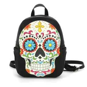 Sugar Skull Head Mini Backpack