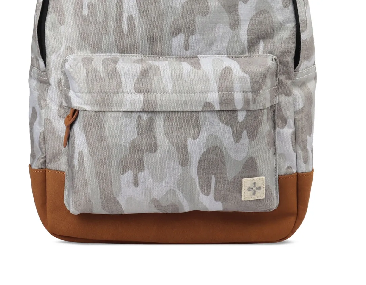 Sun + Stone Men's Riley Canvas Camouflage Backpack Beige Size Regular