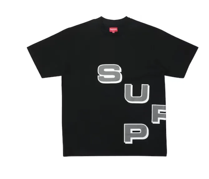 Supreme Stagger Black Tee