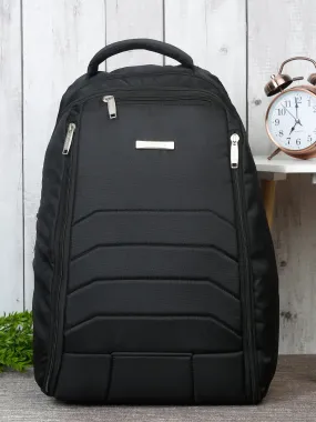 Teakwood Leather Unisex Solid Black 24L Medium Backpack