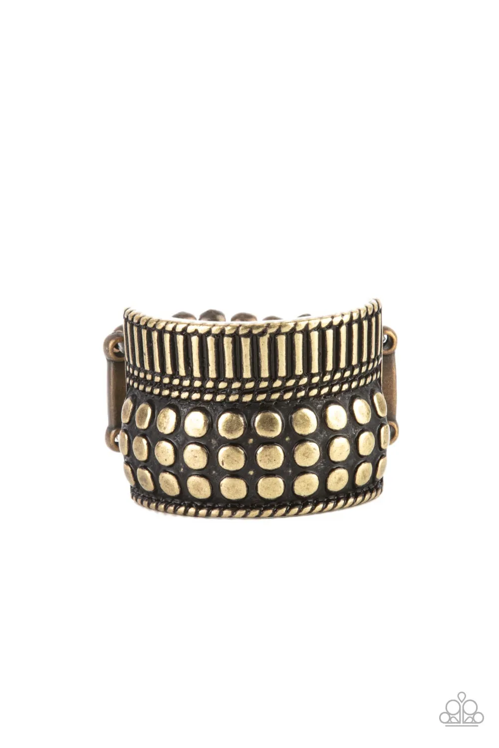 Tenacious Texture - Brass ~ Paparazzi Ring