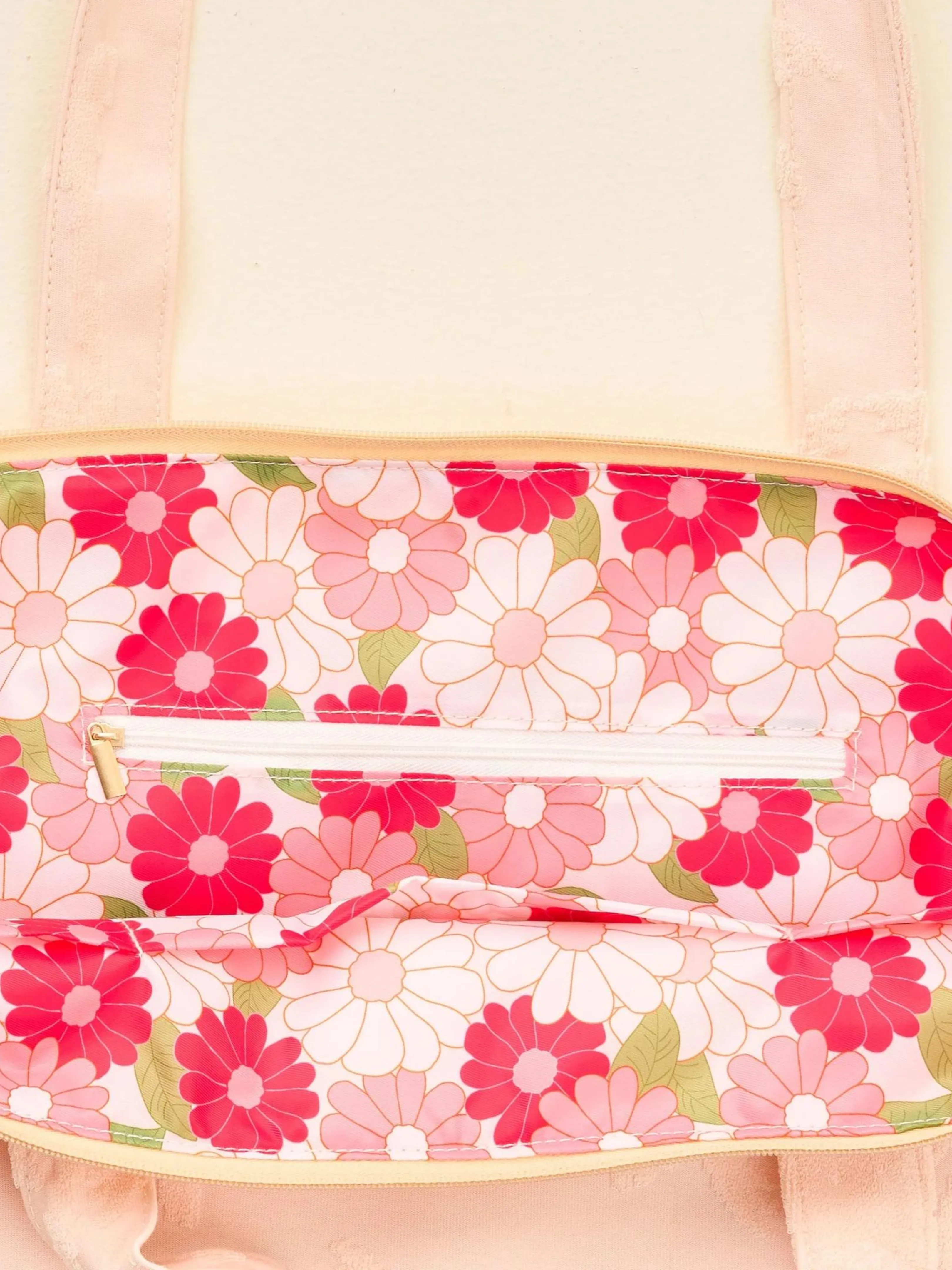 Terry Tote Blush Palm