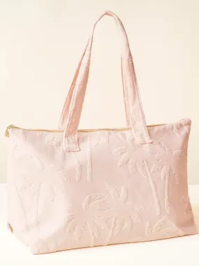 Terry Tote Blush Palm