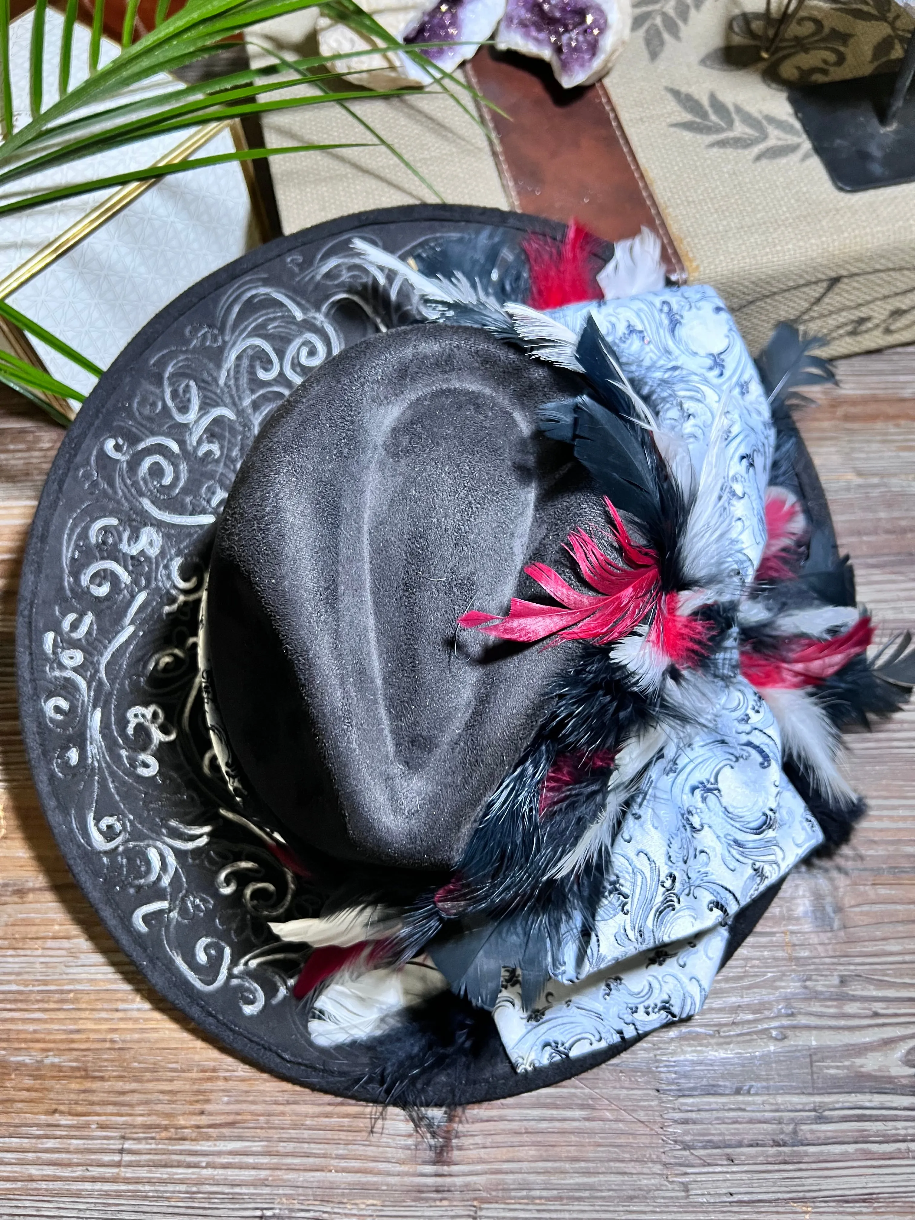 The Black Burned Feather Hat