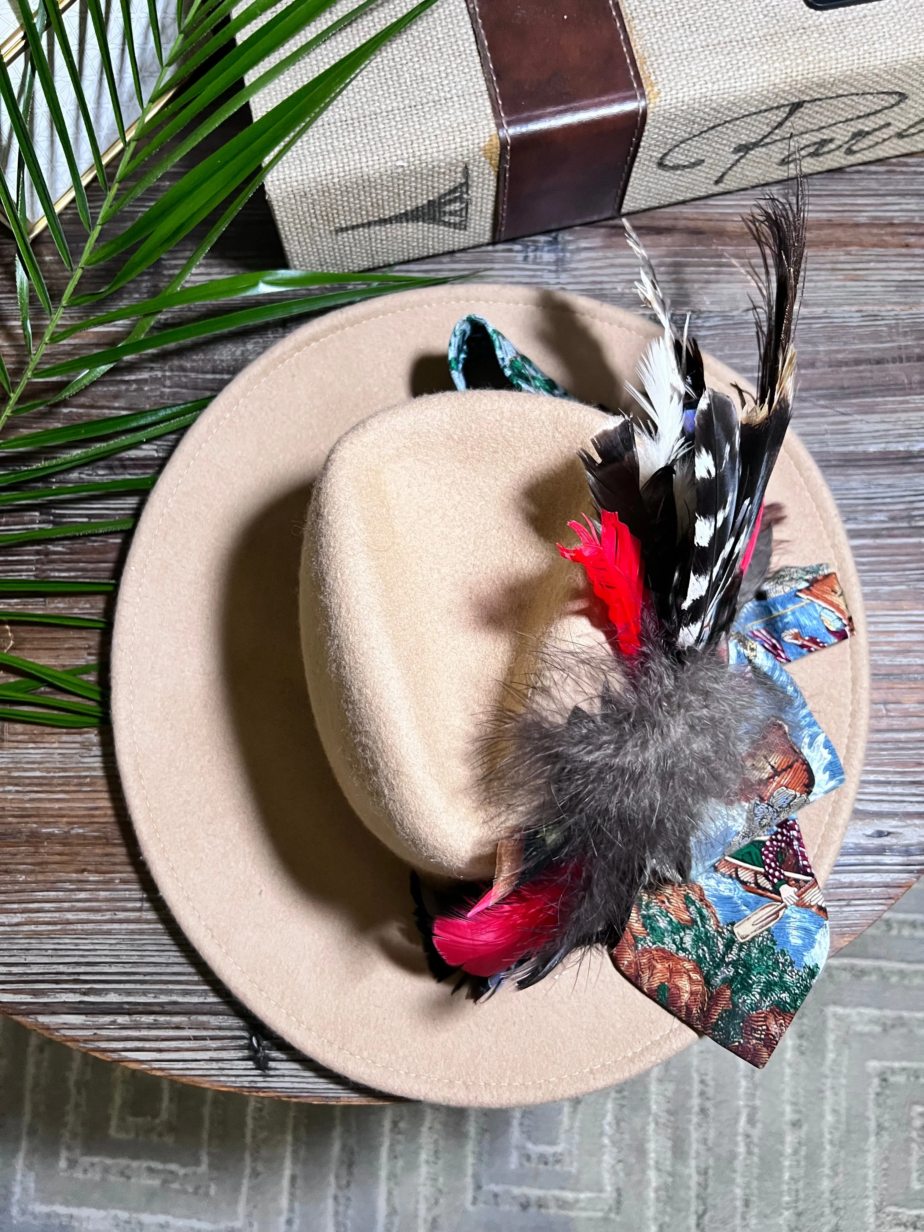 The Tan Feathered Hat