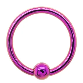 Titanium Captive Bead Ring (CBR) - FU – Fuchsia