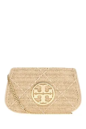 TORY BURCH Beige Raffia Clutch for Women - SS24 Collection