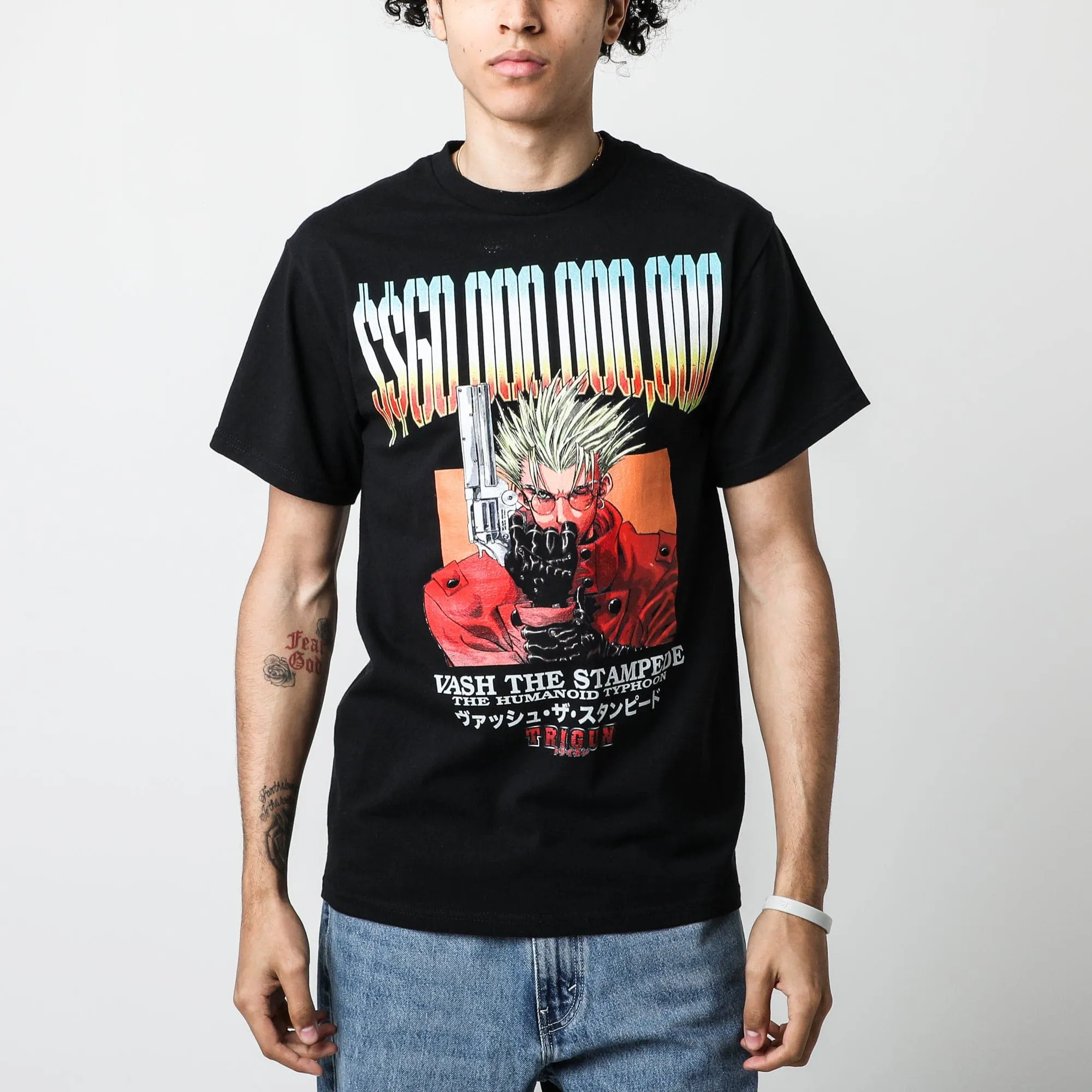 Vash The Humanoid Typhoon Black Tee