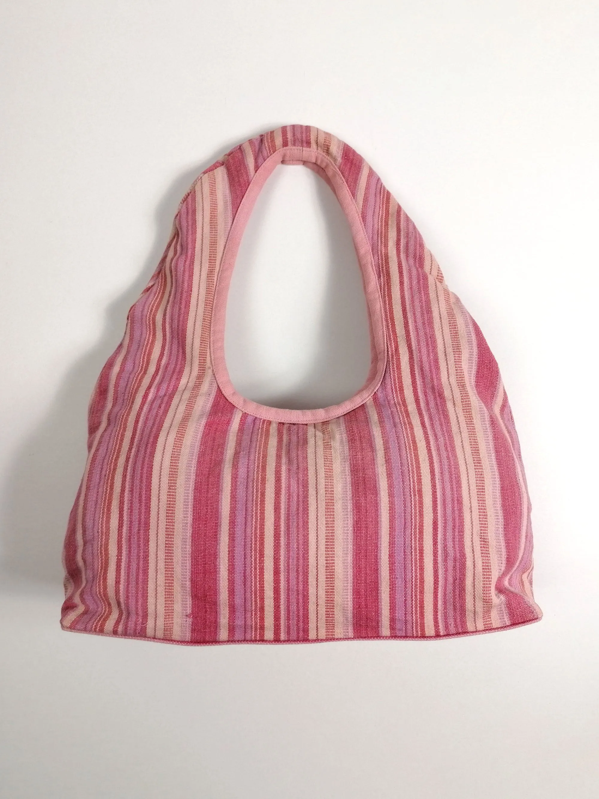 Y2K Pink Stripes Sequins Tote