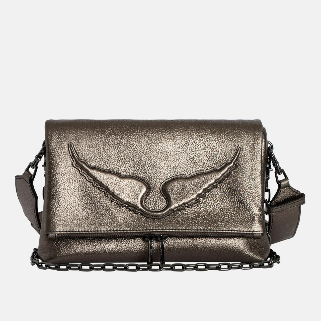 ZADIG&VOLTAIRE Rocky Wings Metallic Crossbody Bag - BLACK